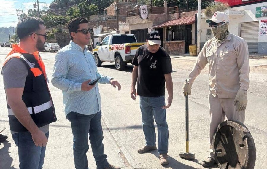 Gobierno de Sonora refuerza supervisión del sistema de drenaje en el Centro de Guaymas
