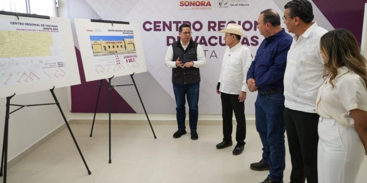 Inaugura Gobernador Alfonso Durazo Centro Regional de Vacunas en Santa Ana