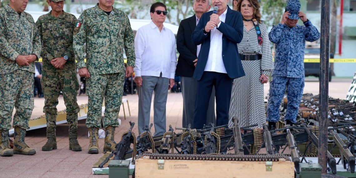 Alfonso Durazo retira de las calles más de 900 armas y refuerza la seguridad en Sonora