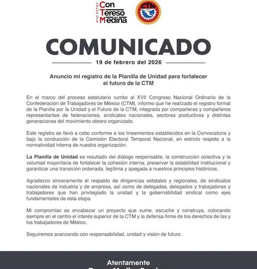 Parten de Sonora a México contingentes a elección de CTM; habrá una sola planilla