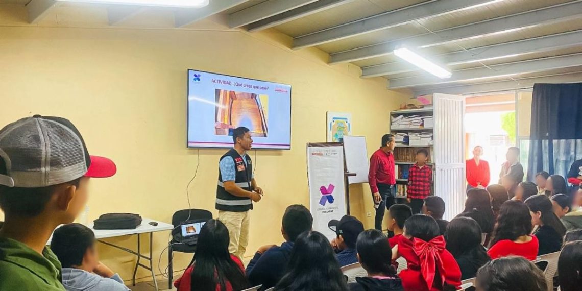 Concientiza Secretaría de Seguridad a juventud de Álamos sobre riesgos y consecuencias de conductas antisociales