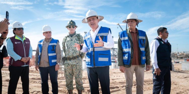 Reporta Gobernador Durazo 35% de avance en construcción del Hospital del IMSS en San Luis Río Colorado