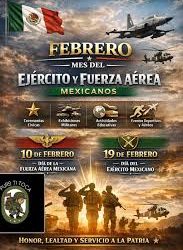“Febrero, Mes del Ejército y Fuerza Aérea Mexicanos”, con emotiva ceremonia de Soldado, Piloto y Guardia Nacional Honorario
