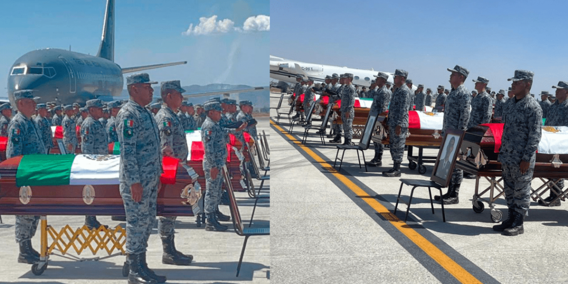 Rinden honores a militares caídos tras operativo en Jalisco