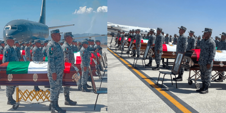 Rinden honores a militares caídos tras operativo en Jalisco