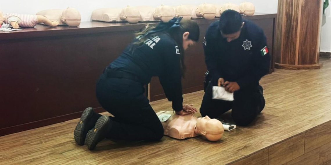 Policías Estatales se capacitan como Primer Respondiente en Primeros Auxilios