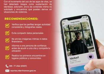 Promueve SSPC Sonora uso responsable y seguro de aplicaciones de citas