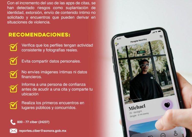 Promueve SSPC Sonora uso responsable y seguro de aplicaciones de citas
