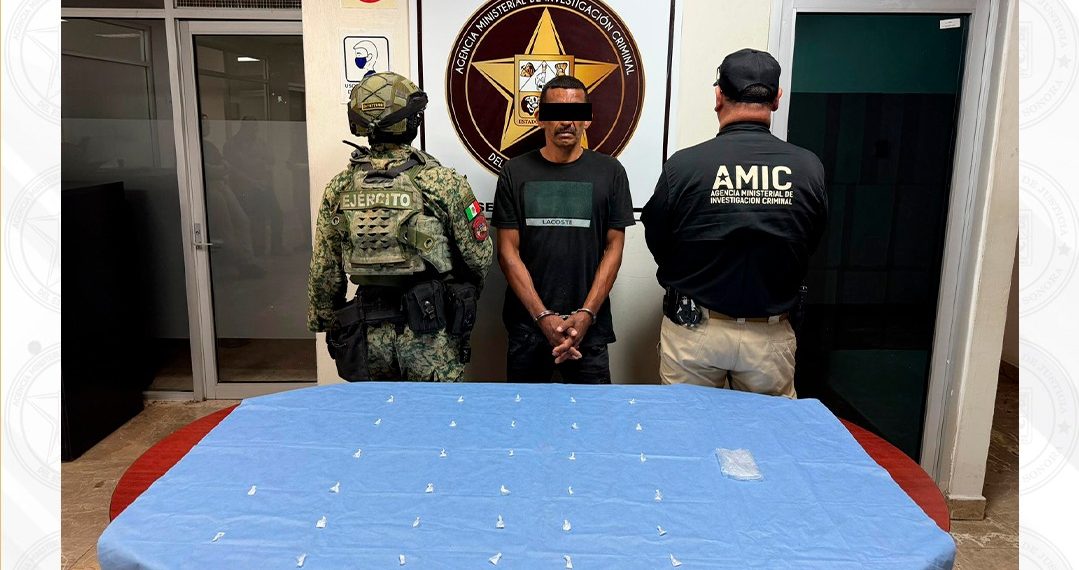 Operativo AMIC-DEFENSA culmina detención de “El Chanate” por narcomenudeo en Cajeme