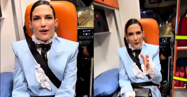 Critican a Natalia Jiménez por usar ambulancia como “taxi”