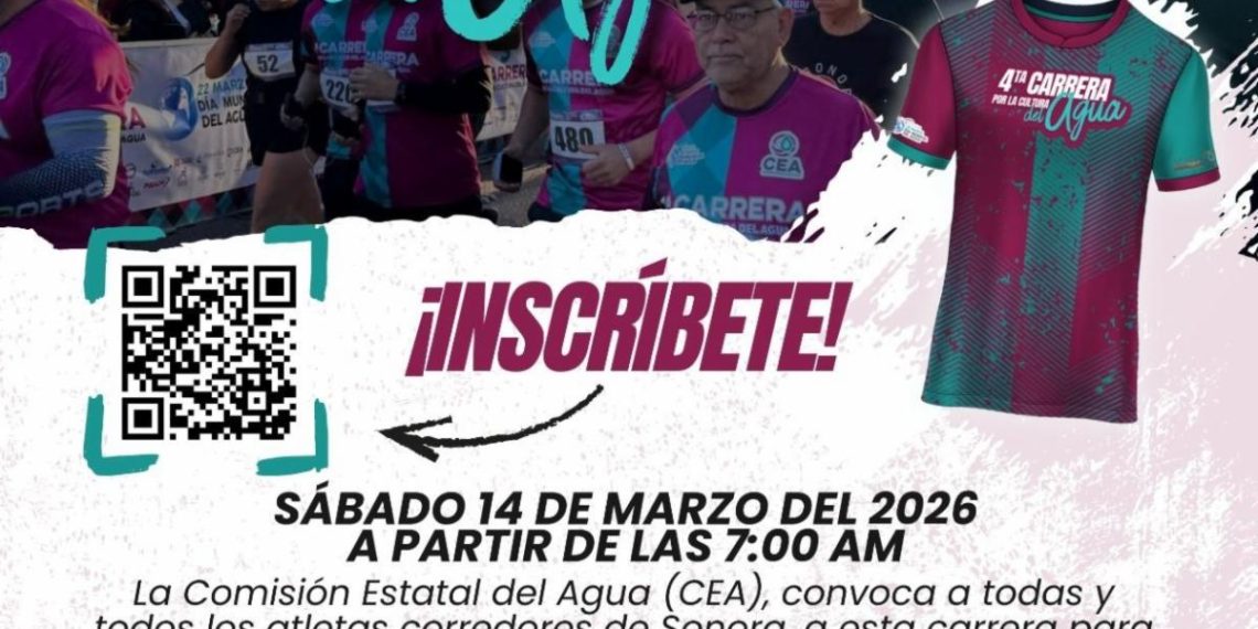 Gobierno de Sonora impulsa la carrera por la Cultura del Agua 2026 organizada por la CEA