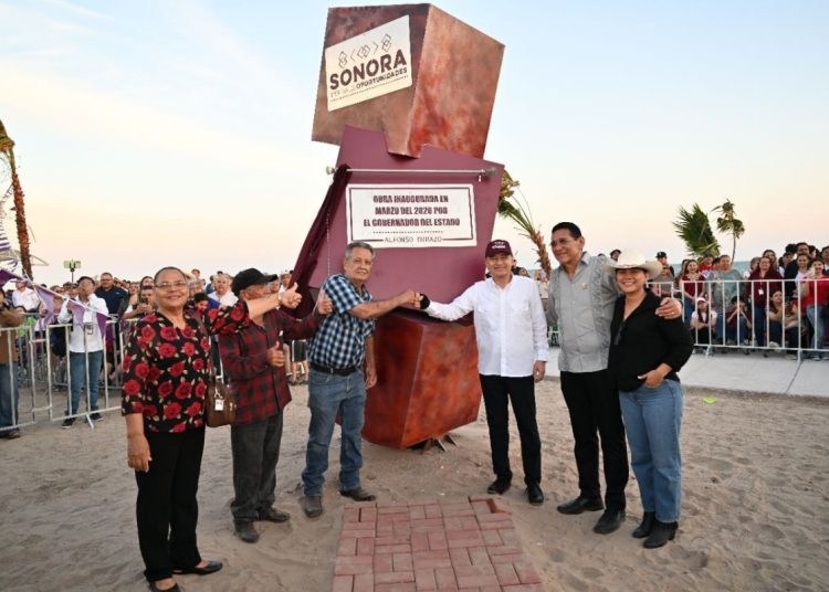 Gobernador Durazo detona nuevo polo turístico en Empalme con Malecón El Cochórit