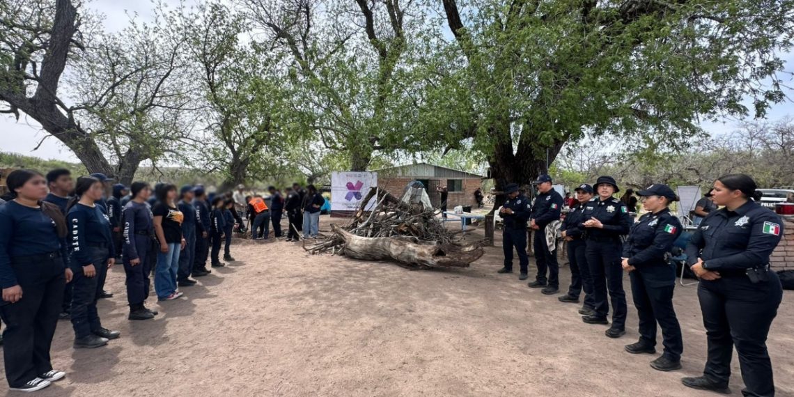 Convive Policía Estatal y JPP con jóvenes en campamento semana santa 2026