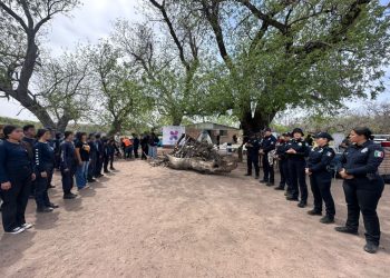Convive Policía Estatal y JPP con jóvenes en campamento semana santa 2026