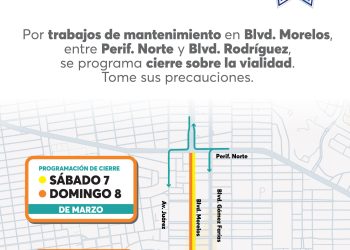 Realizará Gobierno de Hermosillo mantenimiento de bulevar Morelos entre Periférico Norte y bulevar Rodríguez