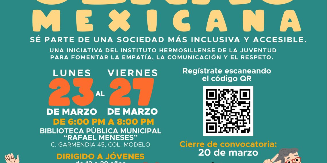 Invita IHJ a taller gratuito de Lengua de Señas Mexicana