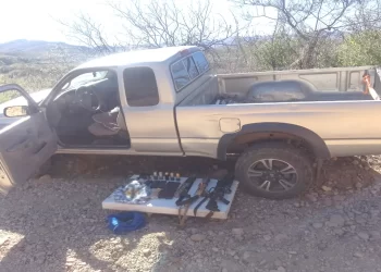 Aseguran arsenal durante operativo en Ímuris