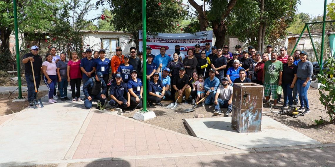 Realiza SSPM jornada de limpieza y rehabilitación en la colonia Luis Echeverría de Cajeme