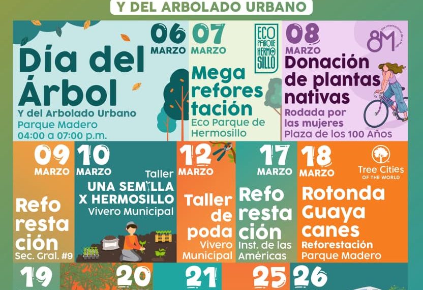 Continúa Gobierno Municipal agenda de actividades del Día del Árbol y del Arbolado Urbano