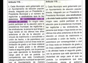 Recorta Plan B Ayuntamientos y elimina paridad de género