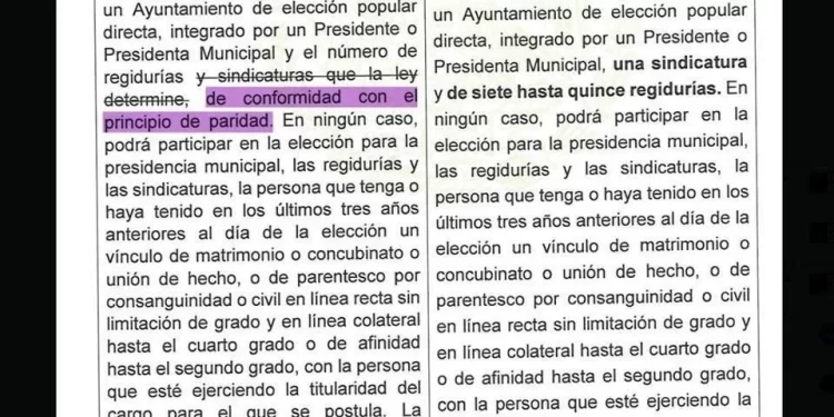 Recorta Plan B Ayuntamientos y elimina paridad de género
