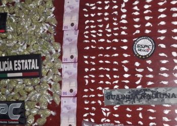 Intercepta Policía Estatal, PM, Guardia Nacional y SSPC vehículo con 560 paquetes con narcótico