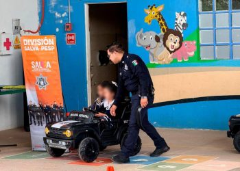 Policía Estatal fomenta entre la niñez de Yécora el rechazo a toda forma de violencia