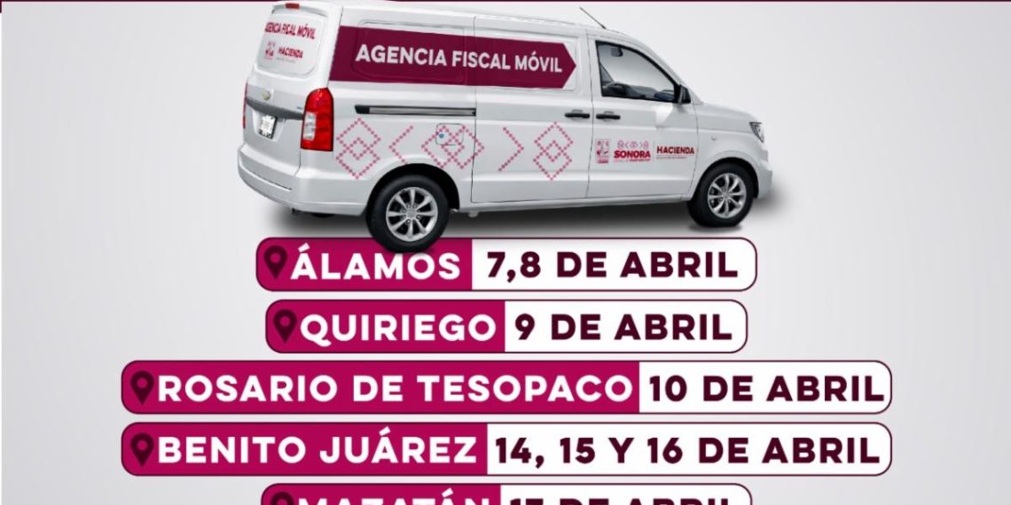Refuerza Gobierno de Sonora atención fiscal en el sur con unidad móvil