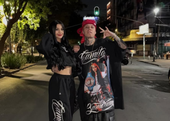 Santa Fe Klan “presume” a su novia Camila “Magnifica” Zamorano