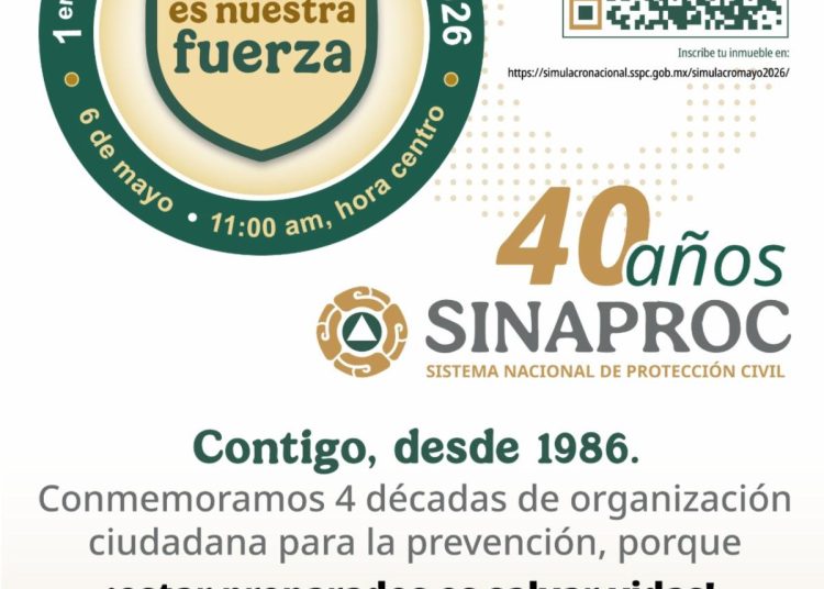 Invita Gobierno de Sonora a participar en el Simulacro Nacional del 6 de mayo