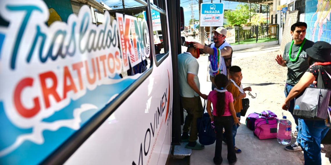 Aprovechan familias de Hermosillo traslados gratuitos que ofrece Gobierno Municipal a Bahía de Kino