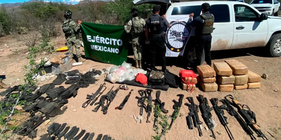 Encuentran arsenal en el municipio de Arizpe