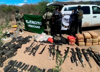Encuentran arsenal en el municipio de Arizpe