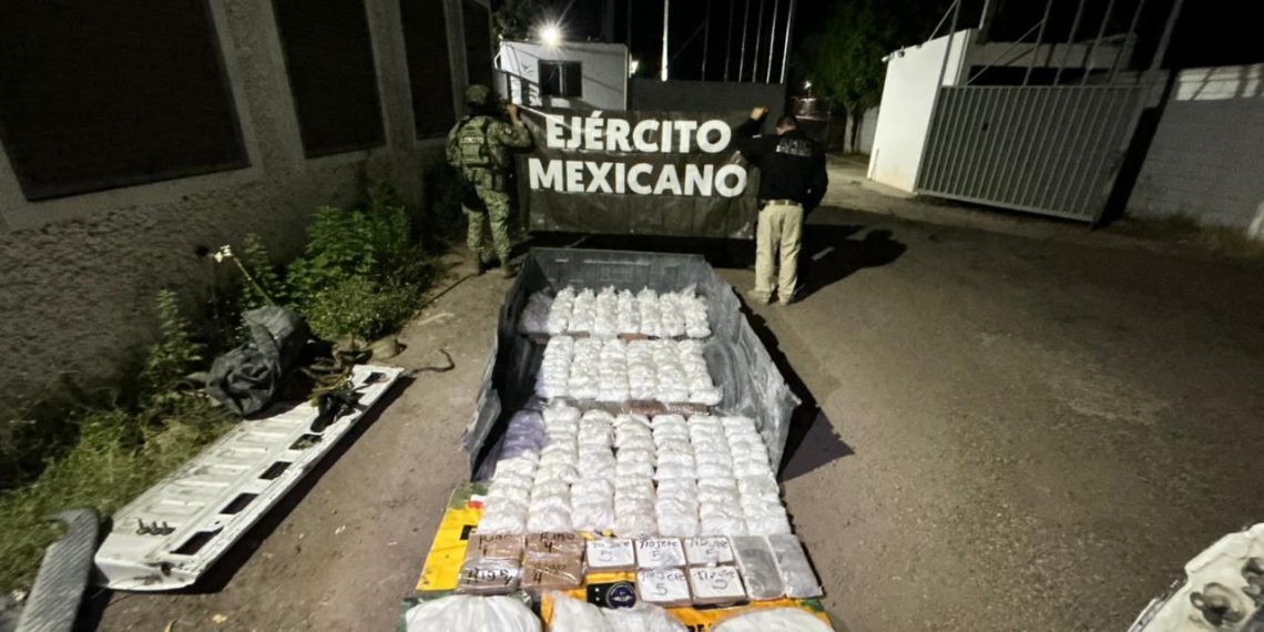 Ejército Mexicano, asegura más de 149 kilogramos de presunta droga en Cajeme