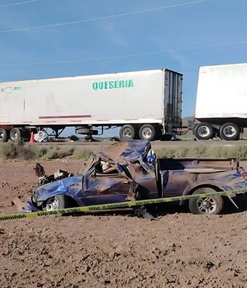 Muere en choque de pick up y tráiler en la calle Cuatro de la Costa de Hermosillo