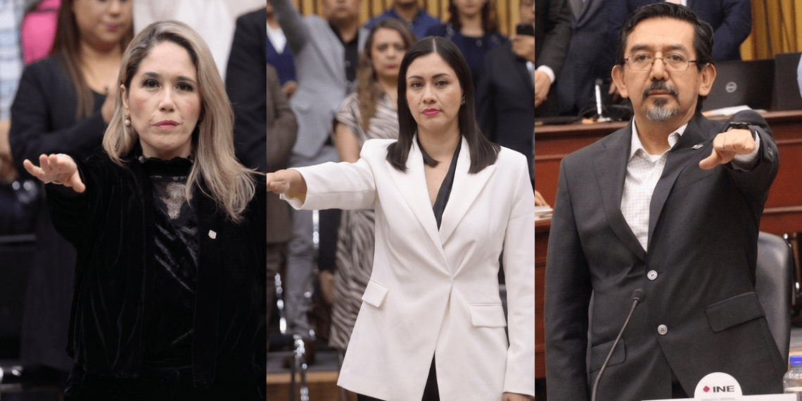 Rinden protesta tres nuevos consejeros en el Consejo General del INE