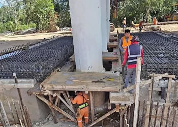 Exhiben hundimientos de pilotes del Tren Maya