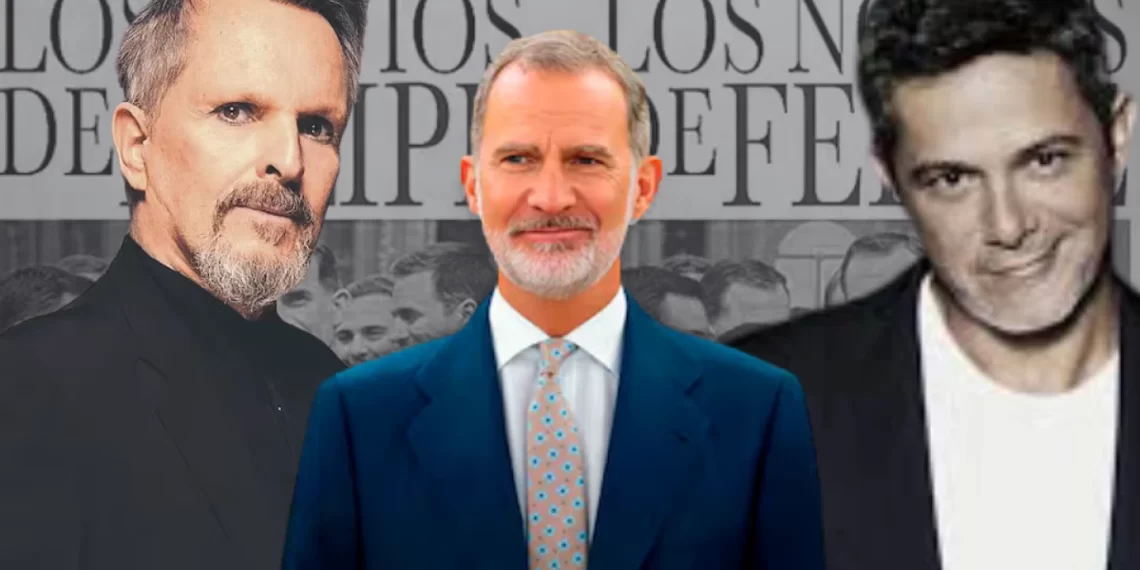 ¿Miguel Bosé y Alejandro Sanz compartieron amante? Aseguran romance con el rey Felipe VI