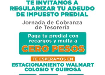 Ofrecerá Tesorería Municipal tres días de jornada de regularización con facilidades en el pago de predial