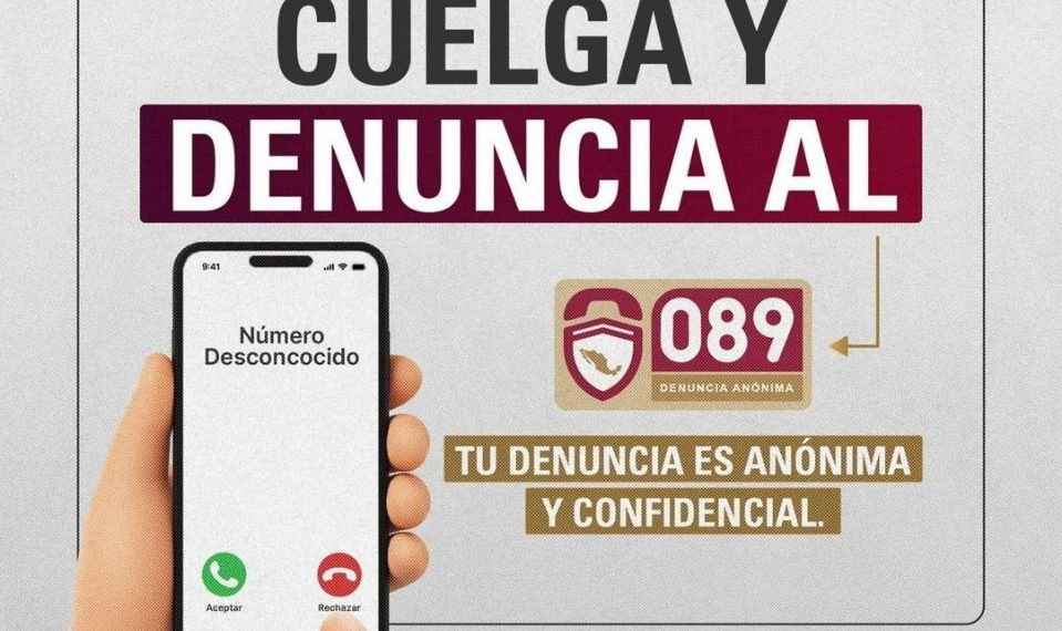 Colgar y denunciar la extorsión al 089 puede hacer la diferencia