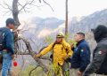 Protección Civil Sonora y autoridades de los tres niveles de gobierno atienden incendio forestal en Álamos