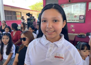 Estudiantes de primaria agradecen a Gobernador Durazo y Presidenta Sheinbaum por entrega de becas Rita Cetina