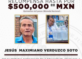 Ofrece Fiscalía hasta medio millón de pesos por la captura del doctor Jesús Maximiano Verduzco Soto