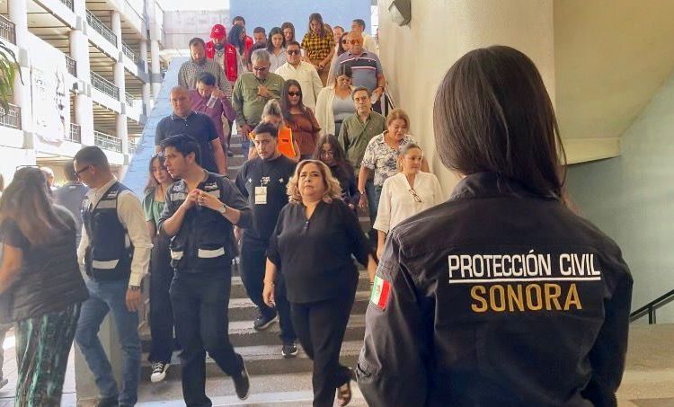 Gobierno de Sonora participa con éxito en el Primer Simulacro Nacional 2026
