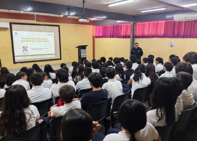 Promueve Secretaría de Seguridad entre jóvenes de secundaria la importancia del Bienestar Emocional