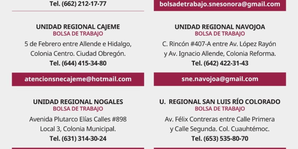 Gobierno de Sonora promueve vacantes de empleo a través del SNE en San Luis Río Colorado