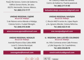 Gobierno de Sonora promueve vacantes de empleo a través del SNE en San Luis Río Colorado