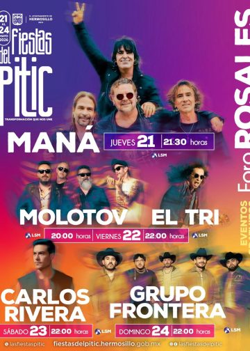 Asistirán a Fiestas del Pitic 2026 miles de visitantes para celebrar el aniversario de Hermosillo