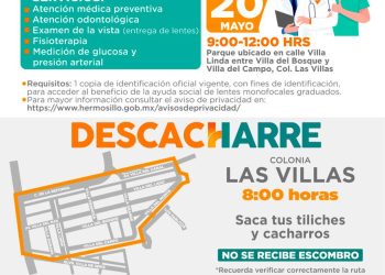 Invitan Gobierno de Hermosillo a Jornada de Salud y descacharre en el sector de Las Villas