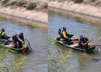 Dos hermanos mueren ahogados en canal de riego en Navojoa